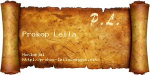Prokop Leila névjegykártya